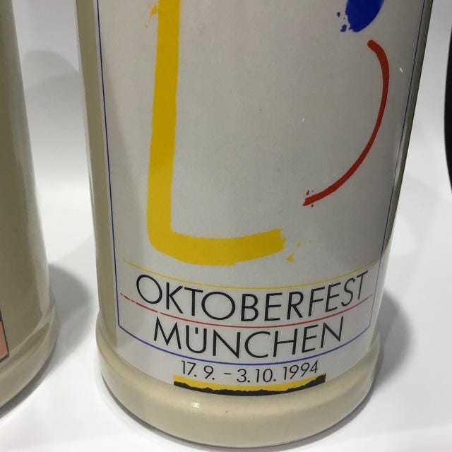 Oktoberfest Munchen Beer Stein 1992 & 1994 Rastal Lot of 2, Very Good Condition