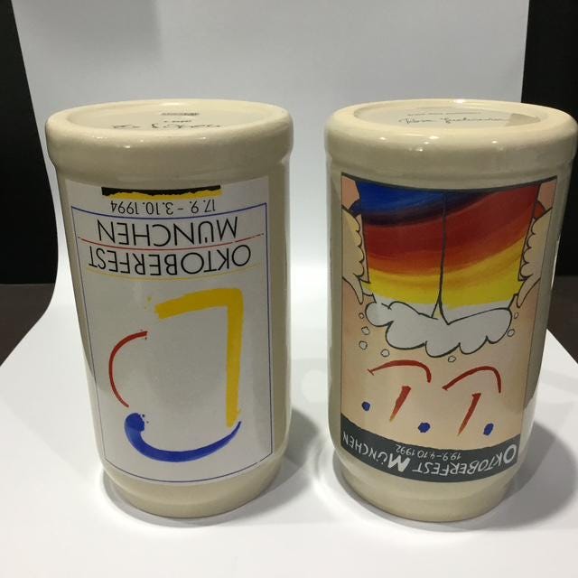 Oktoberfest Munchen Beer Stein 1992 & 1994 Rastal Lot of 2, Very Good Condition