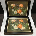 Vintage Pimpernel roses Placemats, Made in England, Cork Backed Floral Placemats, Set of 6
