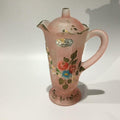 Vintage Australian crown crystal Owl Feather pink depression glass jug Etherden