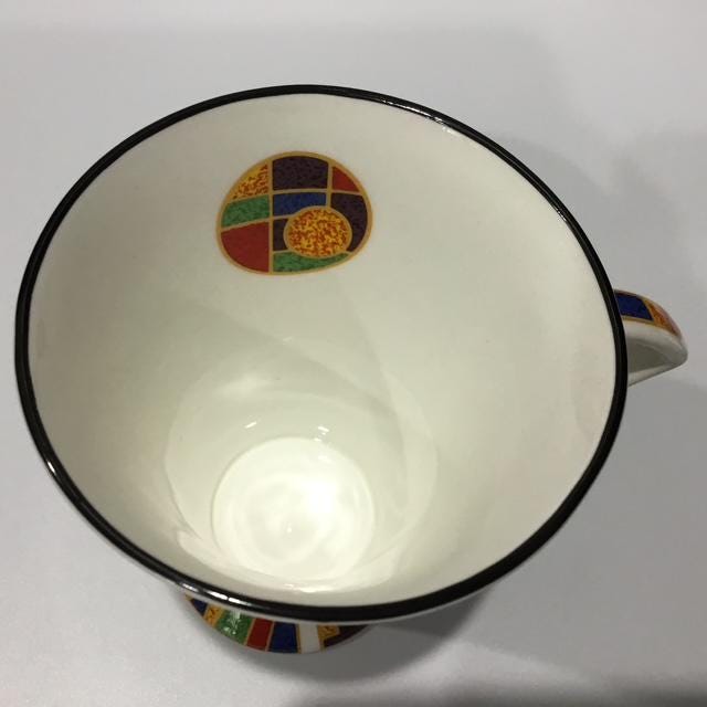 Vintage Mid Century Bone China Coffee Cup, Bauhaus Style Staffordshire Buy 1 or a set of, Made in England