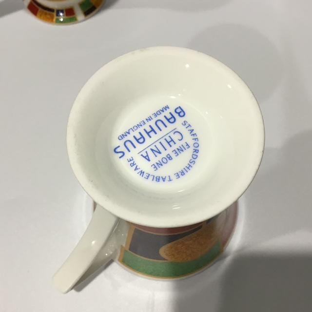 Vintage Mid Century Bone China Coffee Cup, Bauhaus Style Staffordshire Buy 1 or a set of, Made in England