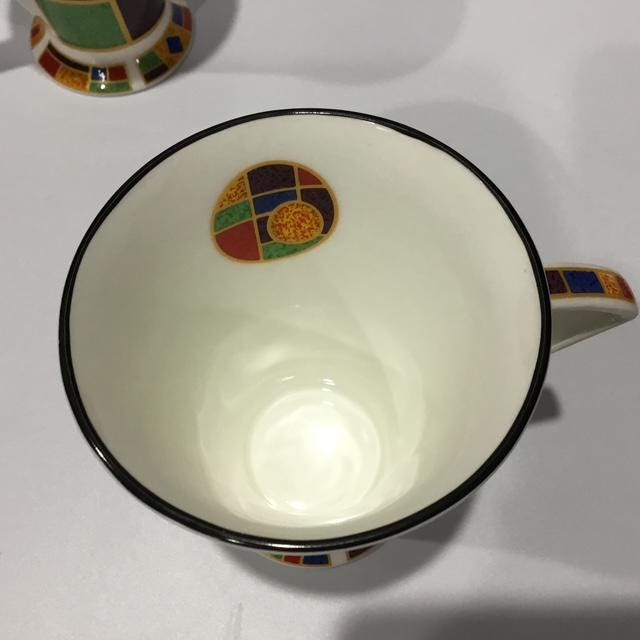 Vintage Mid Century Bone China Coffee Cup, Bauhaus Style Staffordshire Buy 1 or a set of, Made in England
