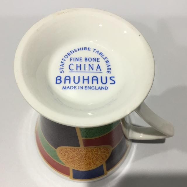 Vintage Mid Century Bone China Coffee Cup, Bauhaus Style Staffordshire Buy 1 or a set of, Made in England