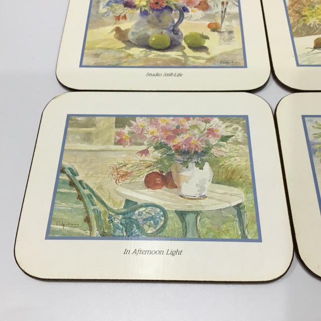 Vintage Jason Coasters, Set of 5, 1970s New Zealand Still Life Breweriana, No Box