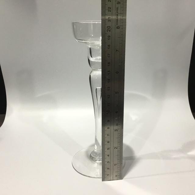 Vintage Dartington Crystal Candle Holder, 1990s Mid-Century Glass Decor