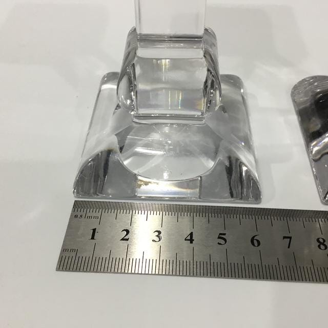 Villeroy & Boch Siena Crystal Candle Holders, Vintage 1990s Austrian Glass Candlesticks (Set of 2)