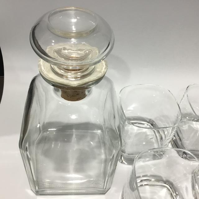 Luigi Bormioli Decanter Set, Italian Crystal, Unused with Box & Stickers, 1980s Vintage Glassware