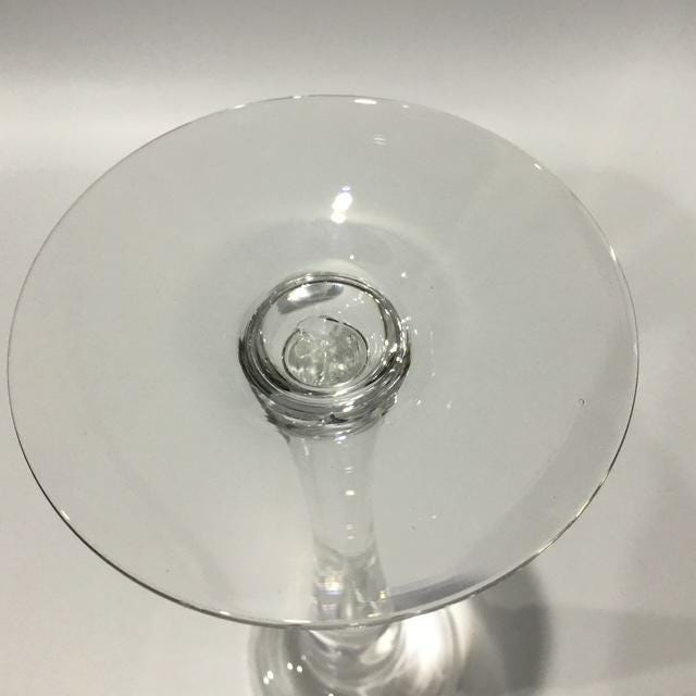 Vintage Dartington Crystal Candle Holder, 1990s Mid-Century Glass Decor