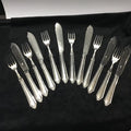 1950s EPNS Silver Plated Fish Knife & Fork Set Vintage, Mid Century Collectible Cutlery