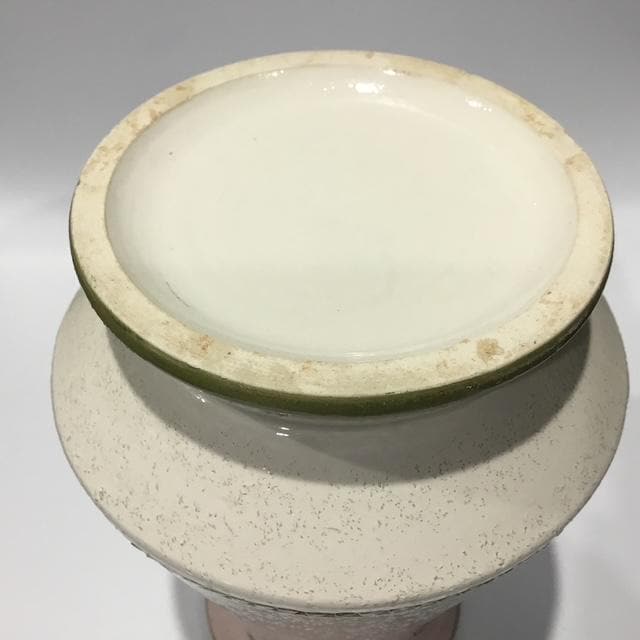 Vintage Italian Mid Century Pottery Vase, Floral Ceramic, Retro Home Décor