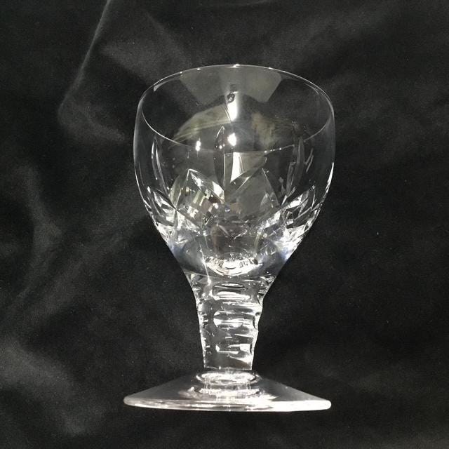 Vintage Stuart Crystal Glass, Mid-Century English Etched port sherry 150ml Glass from the 1930s-1960s