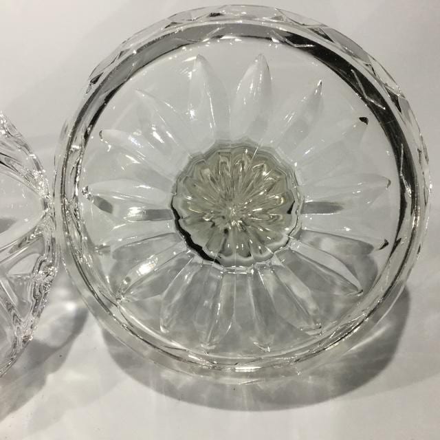 Vintage Crystal Ring Holders, Mid-Century Glass Jewelry Stands,  Retro Decor